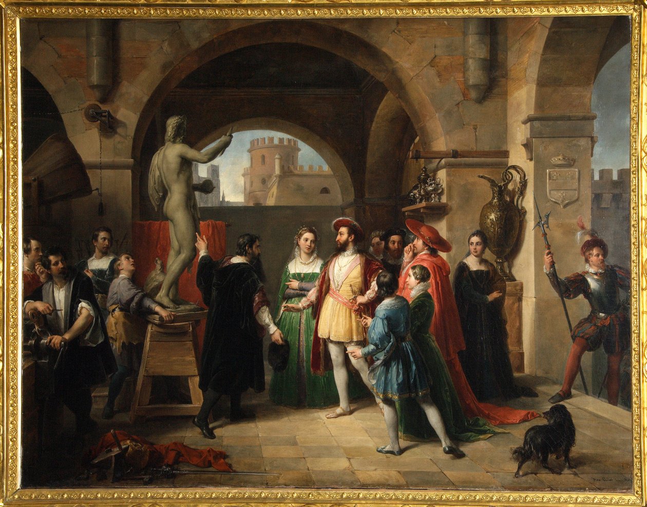 Francesco I nello studio di Benvenuto Cellini da Francesco Podesti