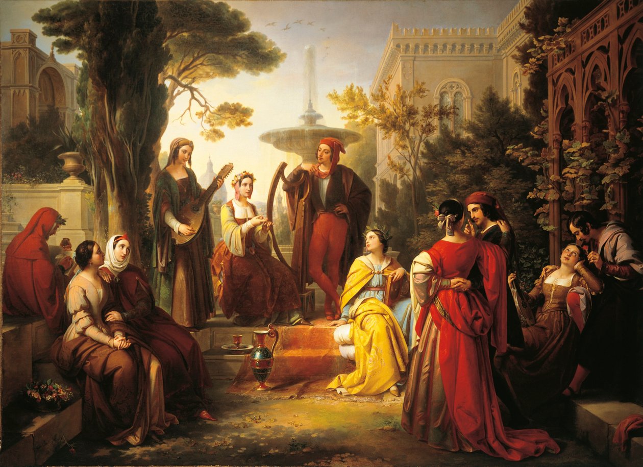 Narratori del Decameron a Treviso da Francesco Podesti