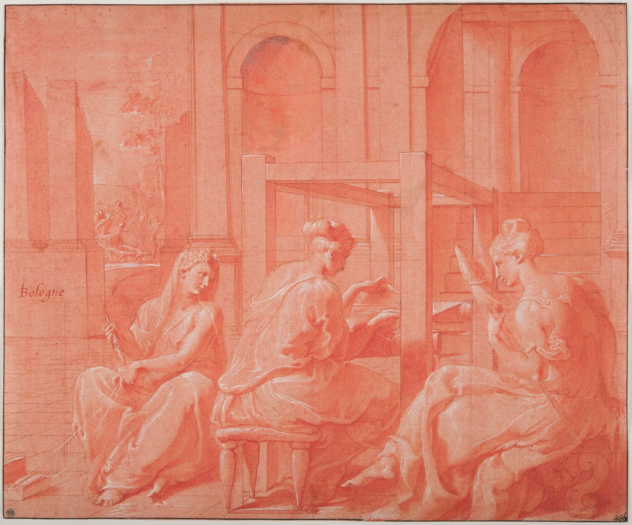 Alcytoe und ihre Schwestern da Francesco Primaticcio