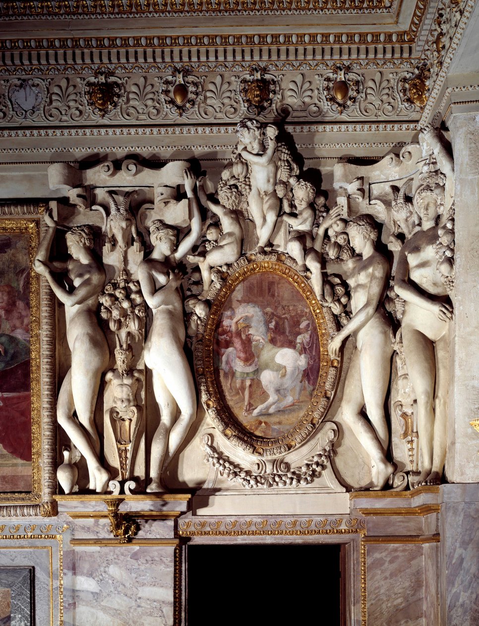 Architettura: dettaglio della stanza di Anna di Pisseleu Duchessa di Etampes da Francesco Primaticcio