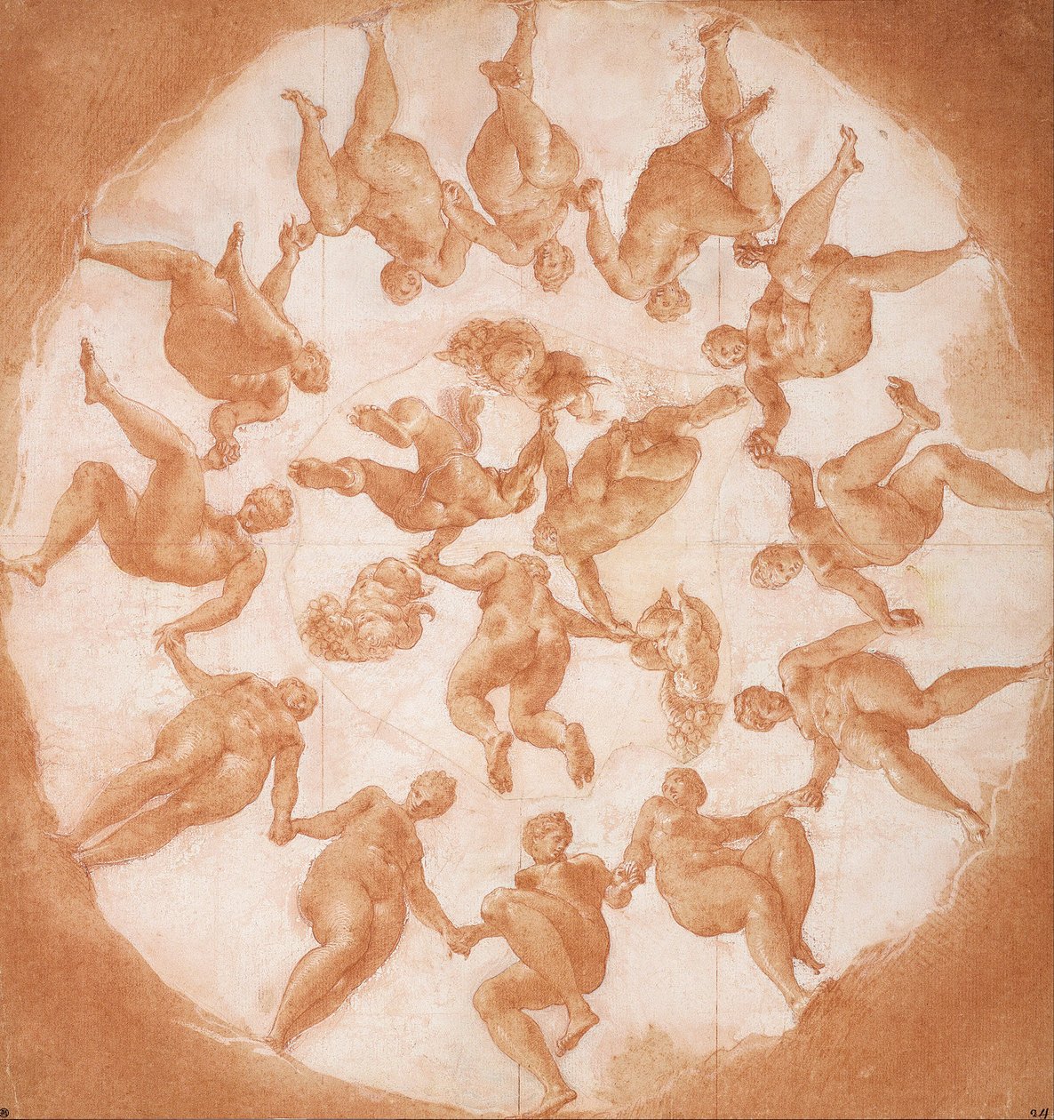 Danza delle Ore e tre putti con cornucopie da Francesco Primaticcio