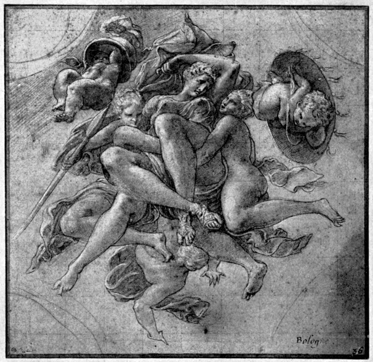 Progetto per la Galleria di Ulisse, Fontainebleau da Francesco Primaticcio