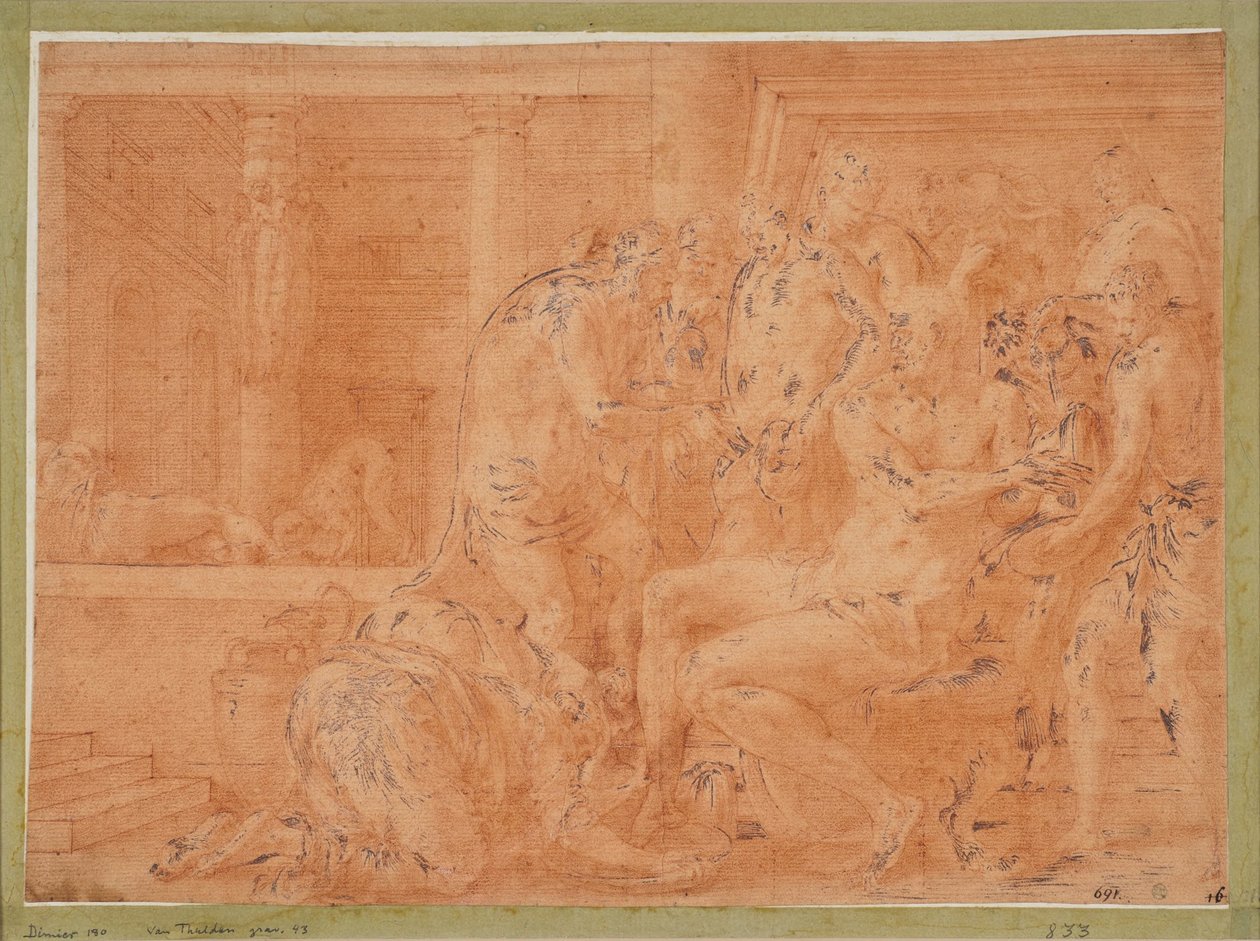 Odysseus wäscht seine Hände da Francesco Primaticcio