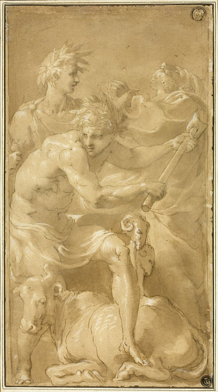 Sacrificio di un toro da Francesco Primaticcio