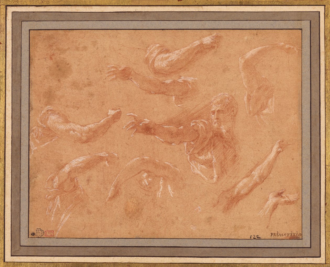 Studie von Gottvater mit Engeln da Francesco Primaticcio