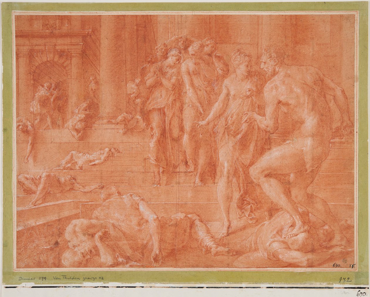 Odysseus befiehlt die Tötung von Penelopes Dienern da Francesco Primaticcio