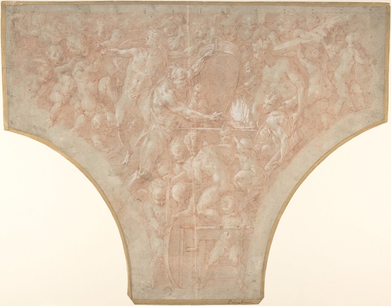Vulcano che forgia i dardi di Cupido, 1552-56 da Francesco Primaticcio