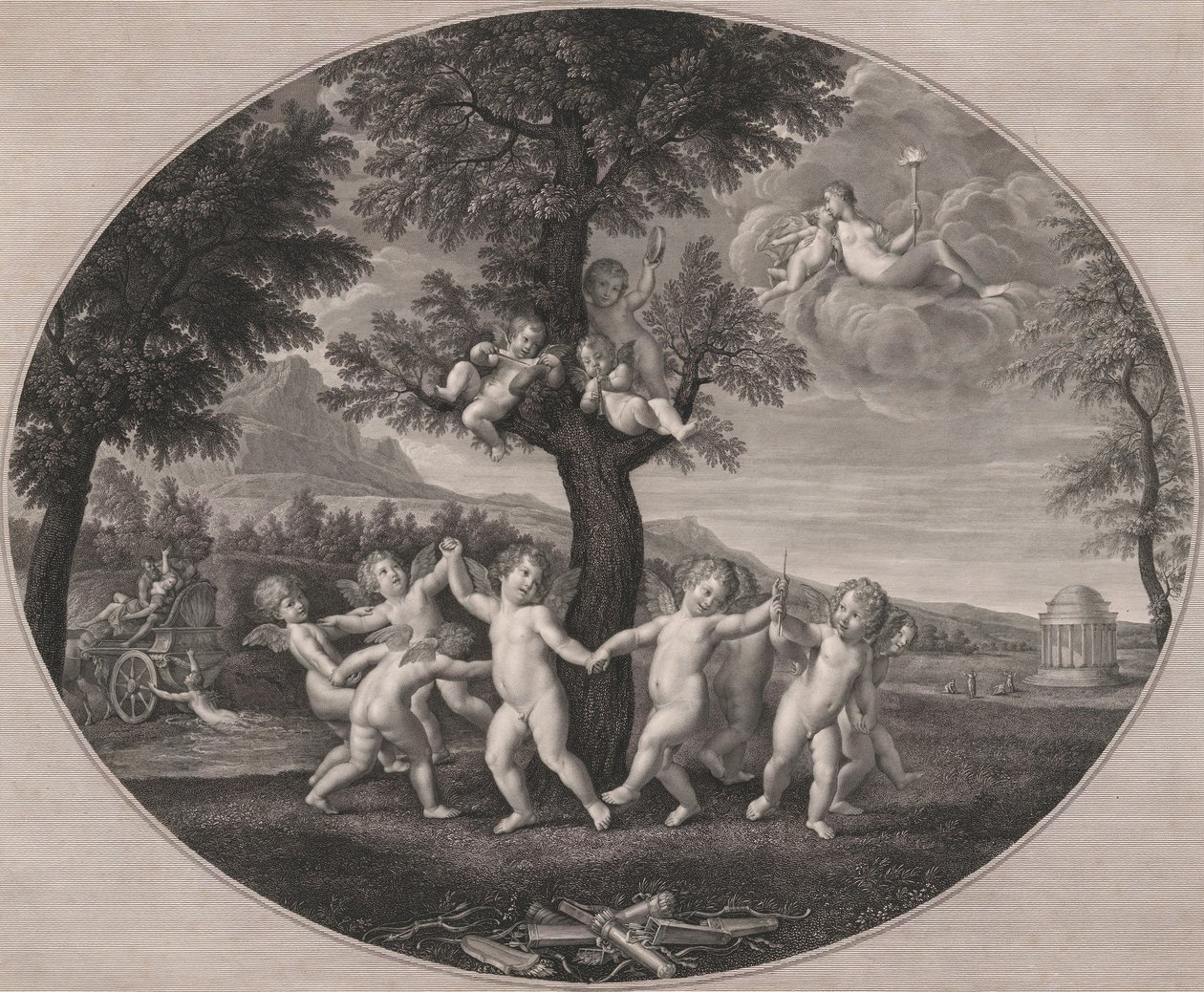 Amorini Celebrano il Ratto di Proserpina, 1805-12 da Francesco Rosaspina