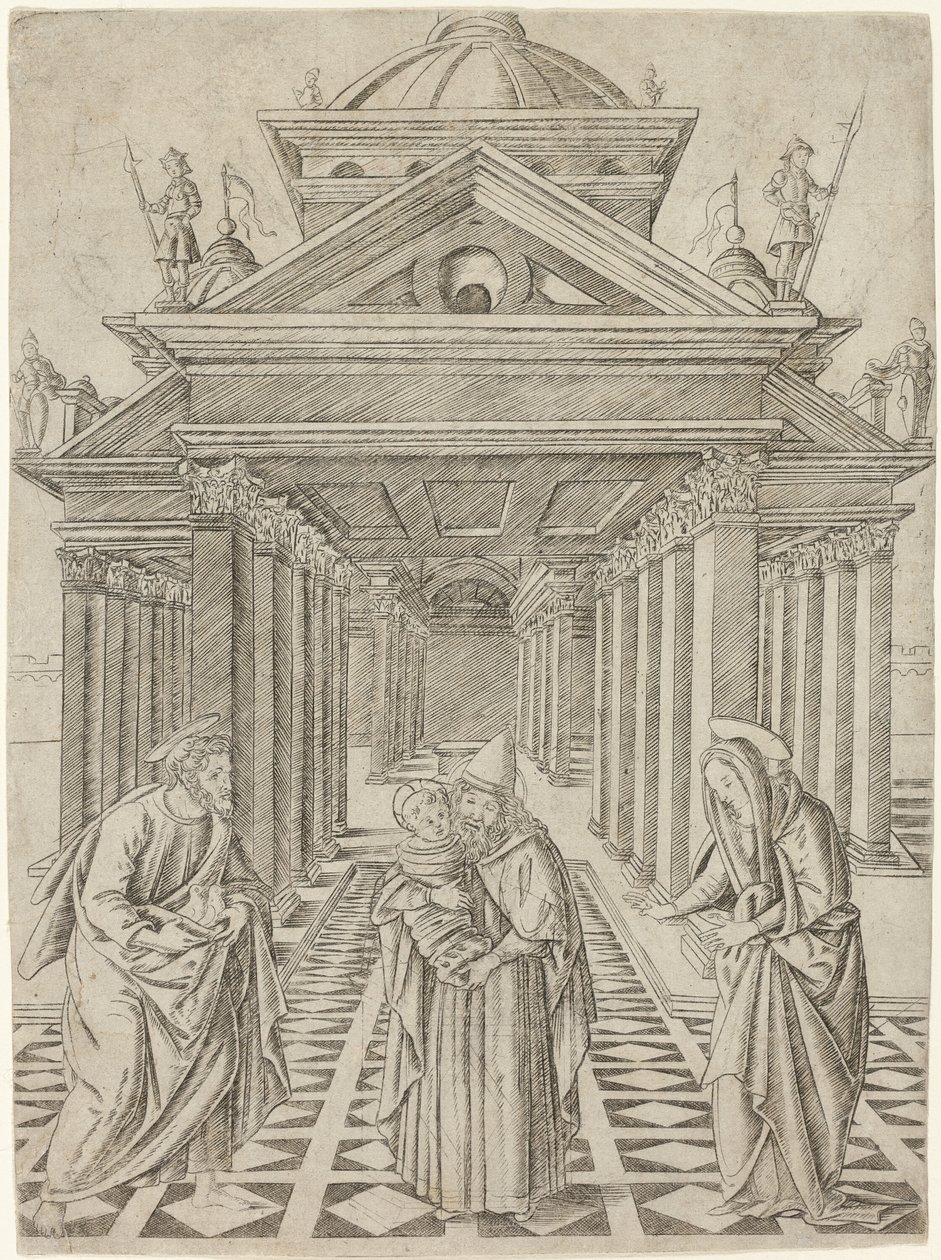 La presentazione al tempio, tavola quattro dalla Vita della Vergine e di Cristo da Francesco Rosselli
