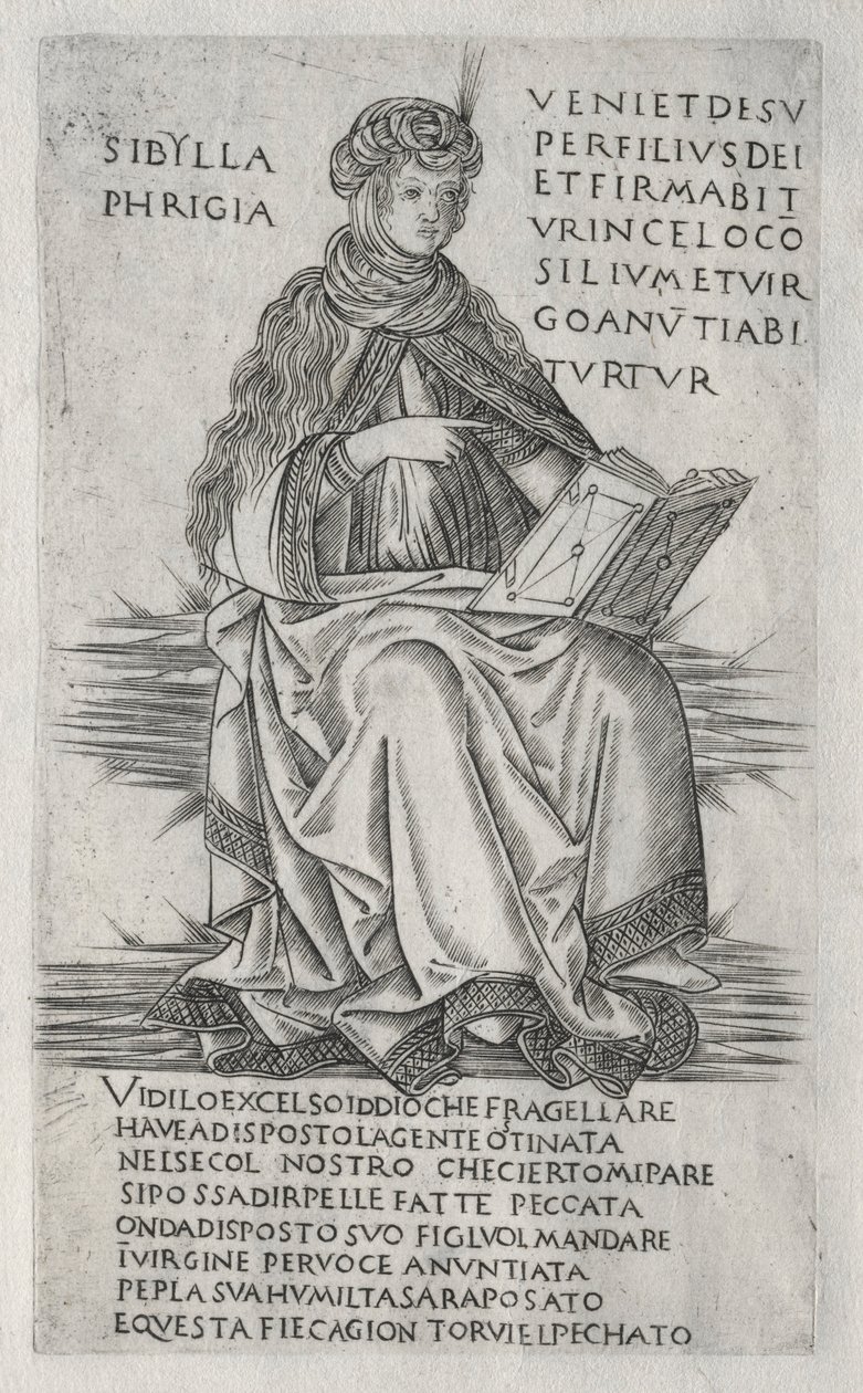 Le Sibille: La Sibilla Frigia, c. 1470-1480 da Francesco Rosselli