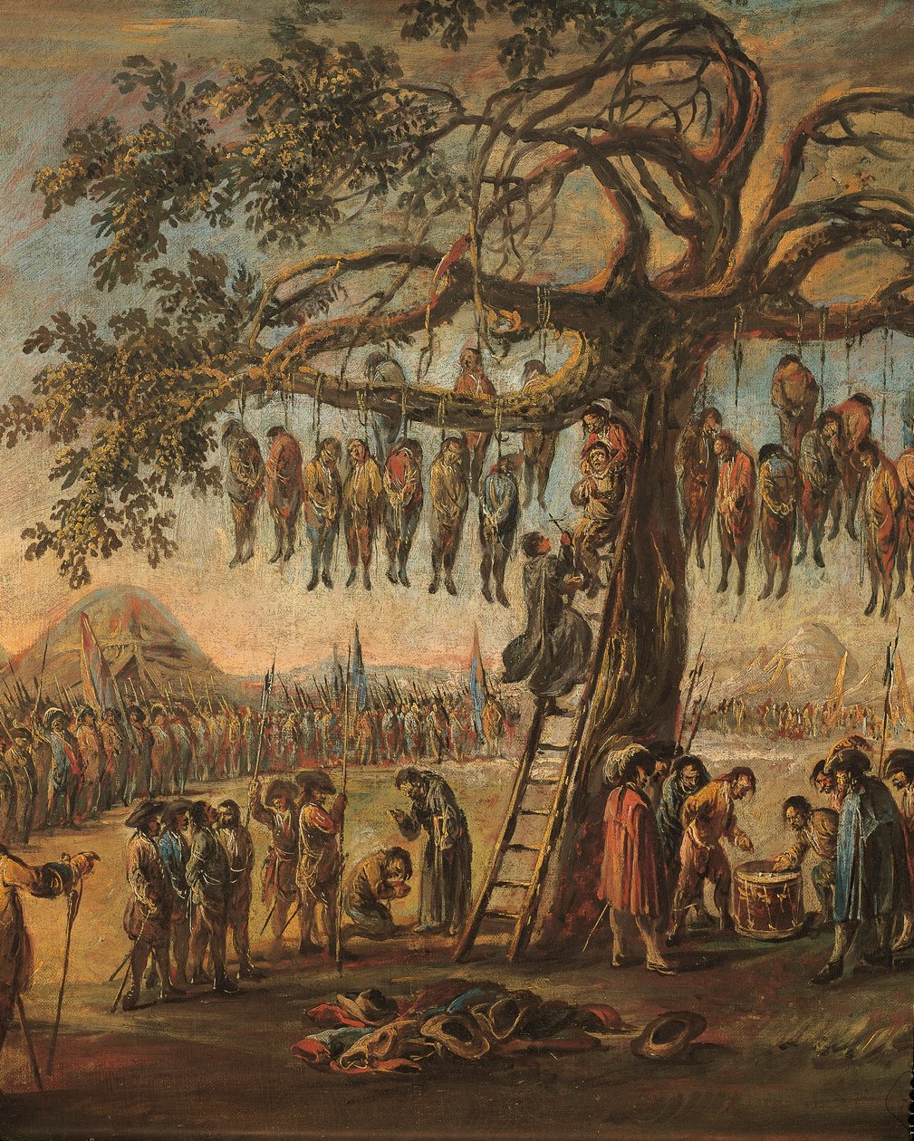 Le miserie della guerra: gli impiccati (dettaglio) da Francesco Simonini