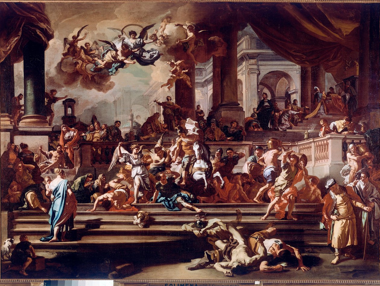 Eliodoro cacciato dal tempio dagli angeli da Francesco Solimena