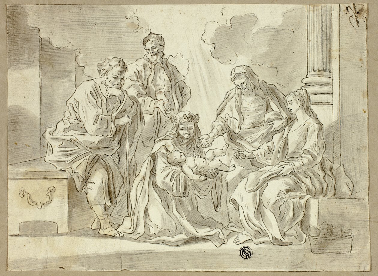 La Sacra Famiglia con i Santi da Francesco Solimena