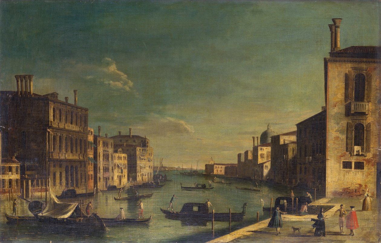 Il Canal Grande guardando a est dal Campo San Vio verso il Bacino da Francesco Tironi