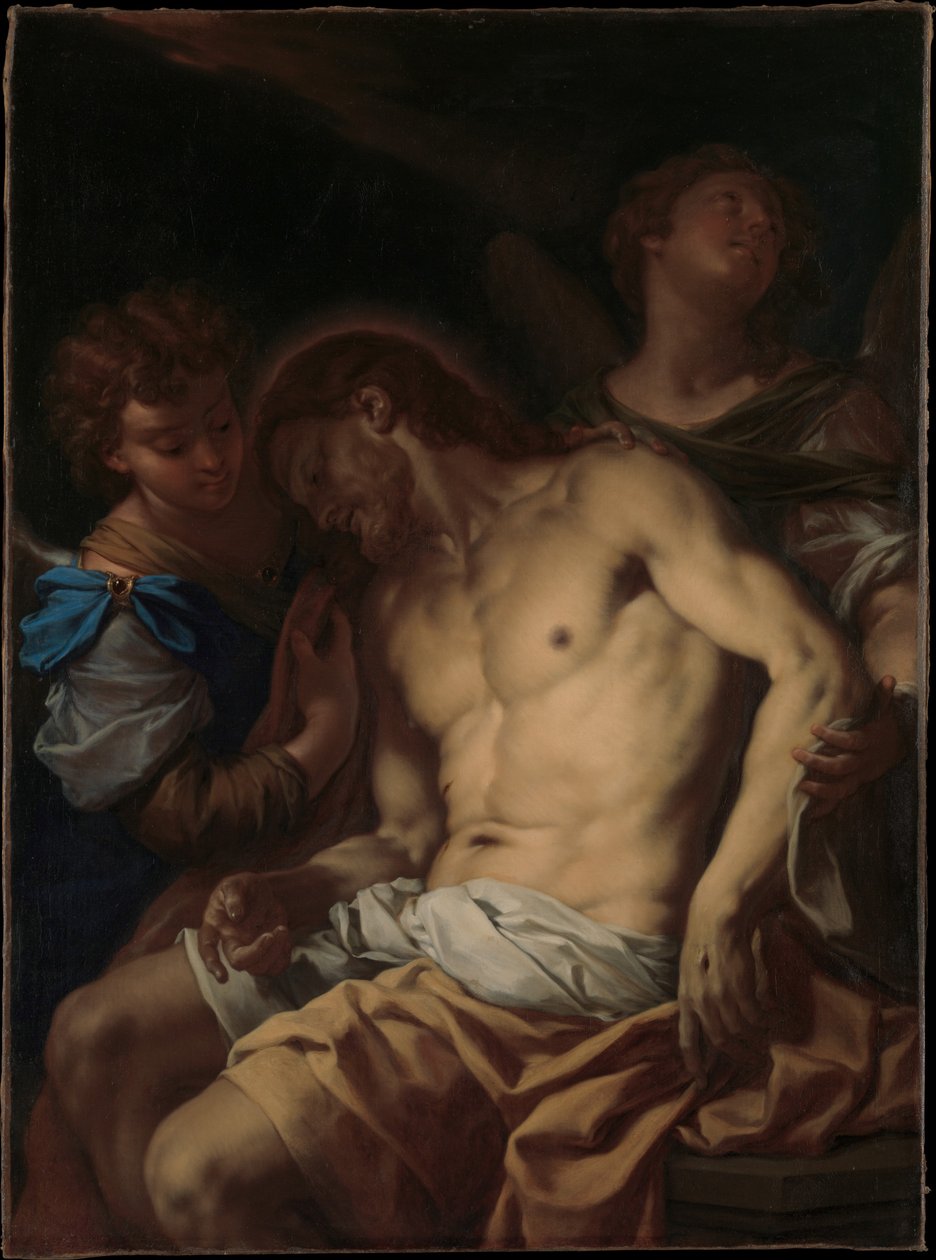 Cristo morto sorretto da angeli da Francesco Trevisani