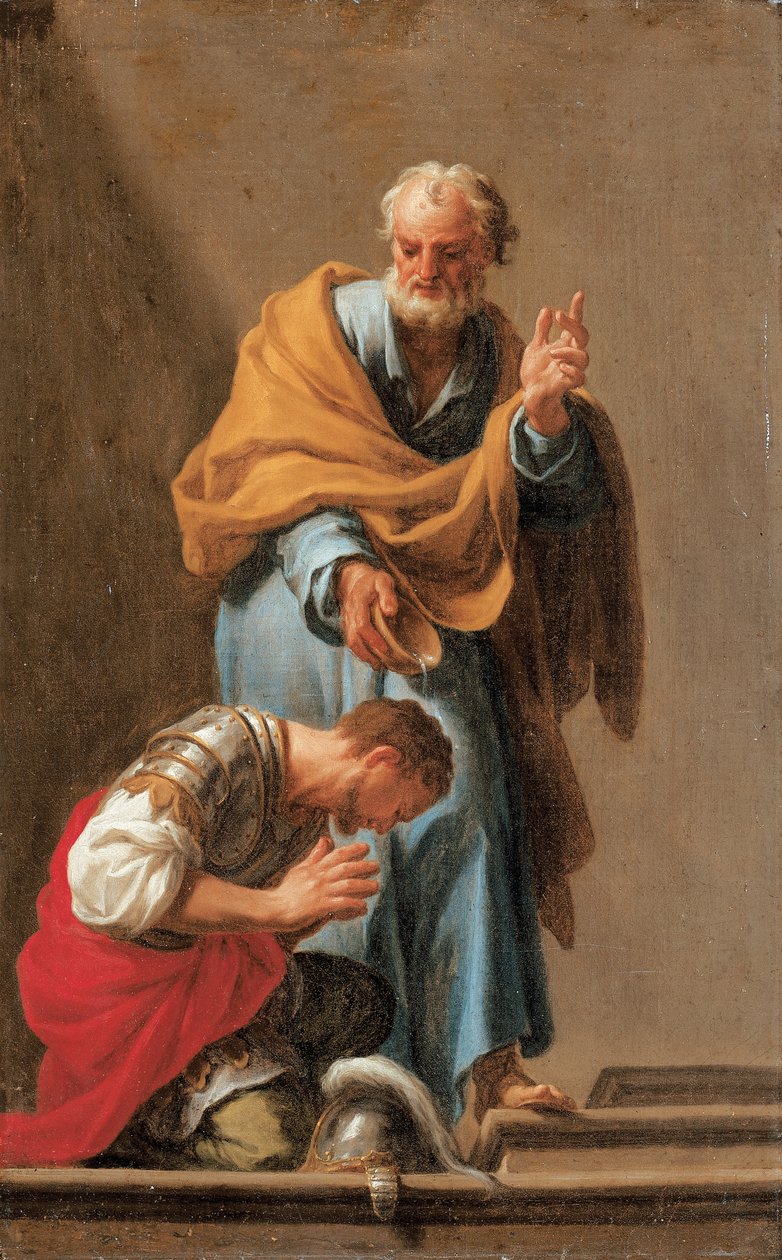 San Pietro battezza il centurione Cornelio da Francesco Trevisani