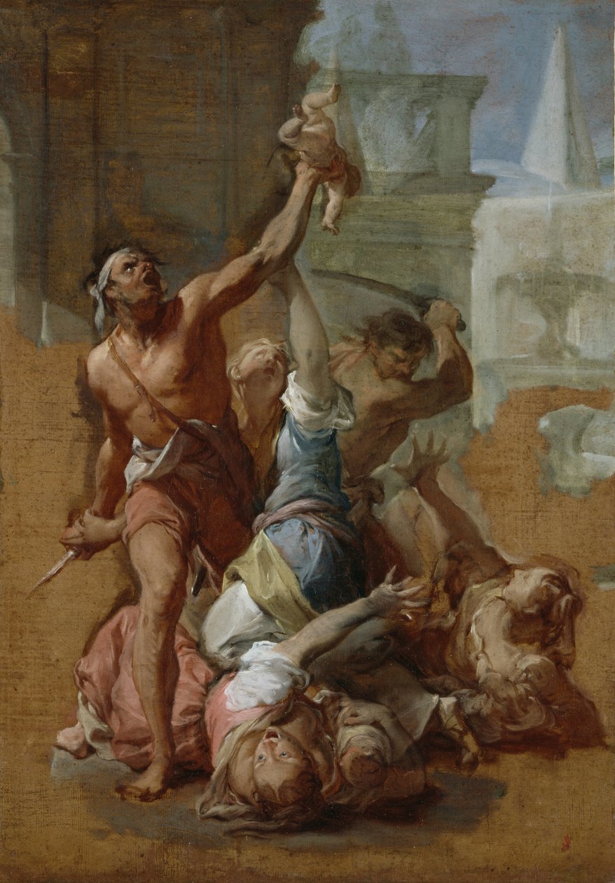 Studio per il Massacro degli Innocenti, c.1700-10 da Francesco Trevisani