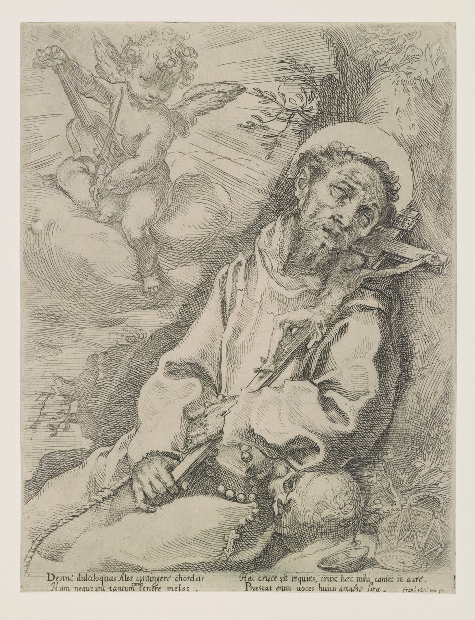 San Francesco Consolato da un Angelo Musicale da Francesco Vanni