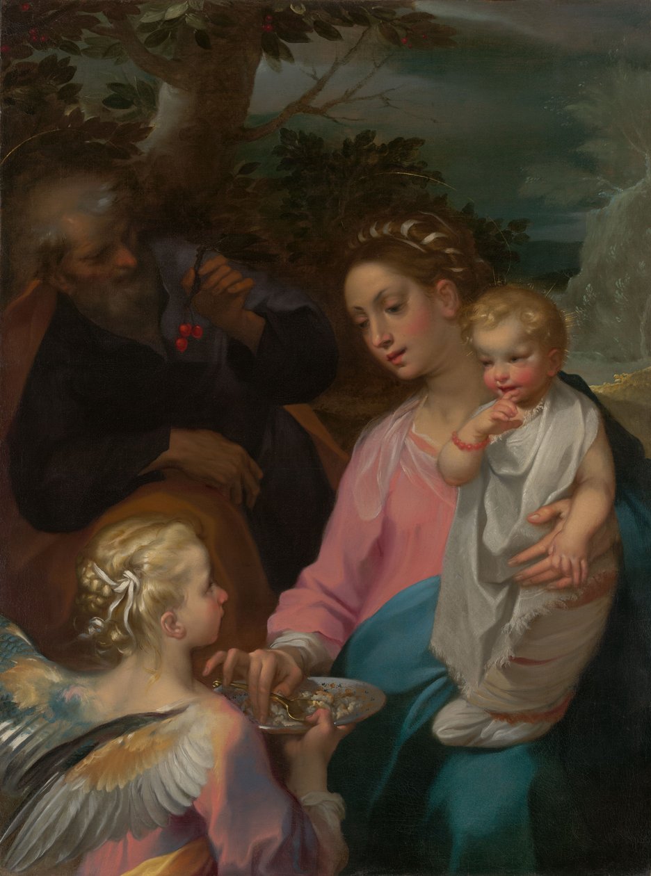 Il riposo durante la fuga in Egitto, noto come Madonna della Pappa da Francesco Vanni