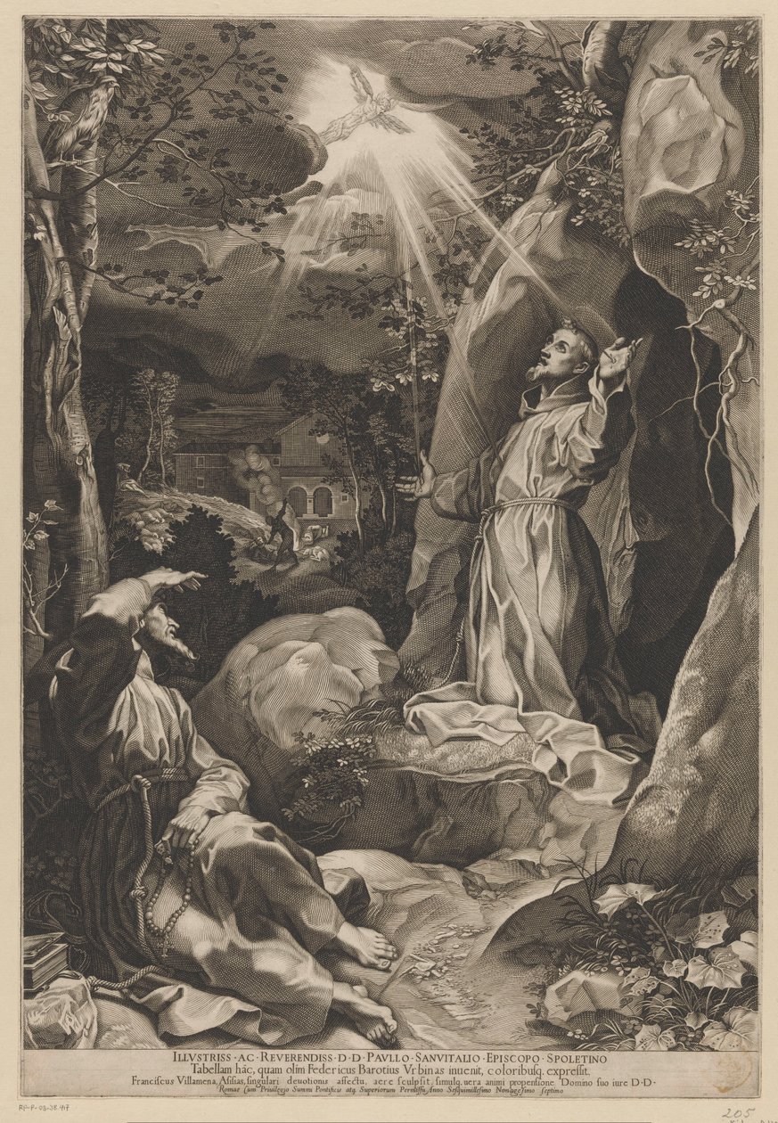 San Francesco riceve le stimmate da Francesco Villamena