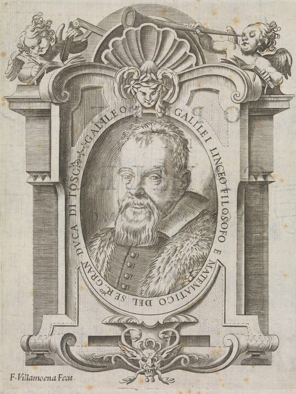 Galileo Galilei (1564-1642), c.1656 da Francesco Villamena