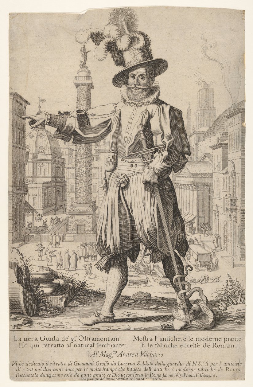 Giovanni Alto Johann Alten, Ioannes Altus sul colle Quirinale a Roma da Francesco Villamena