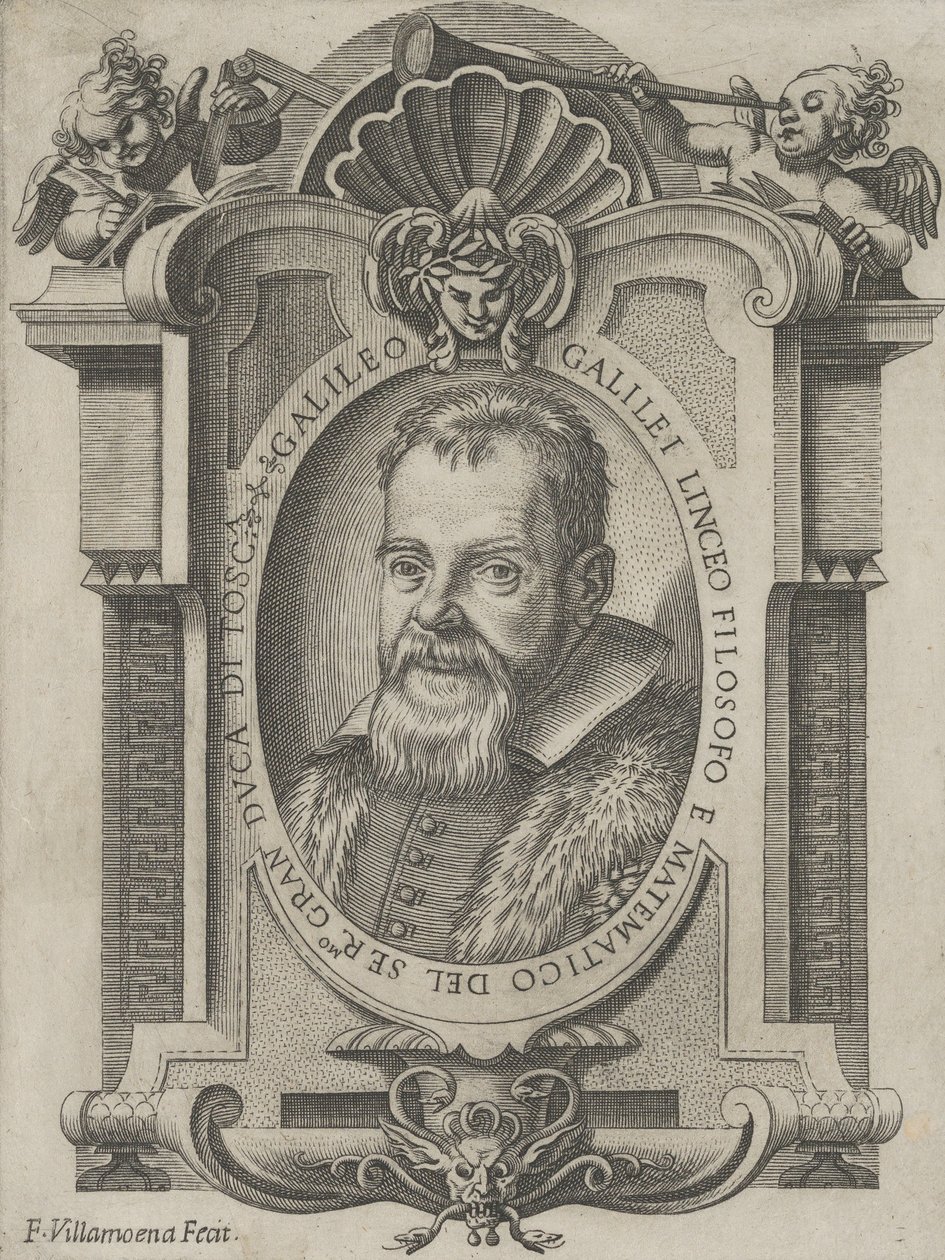 Ritratto di Galileo Galilei, 1613 da Francesco Villamena