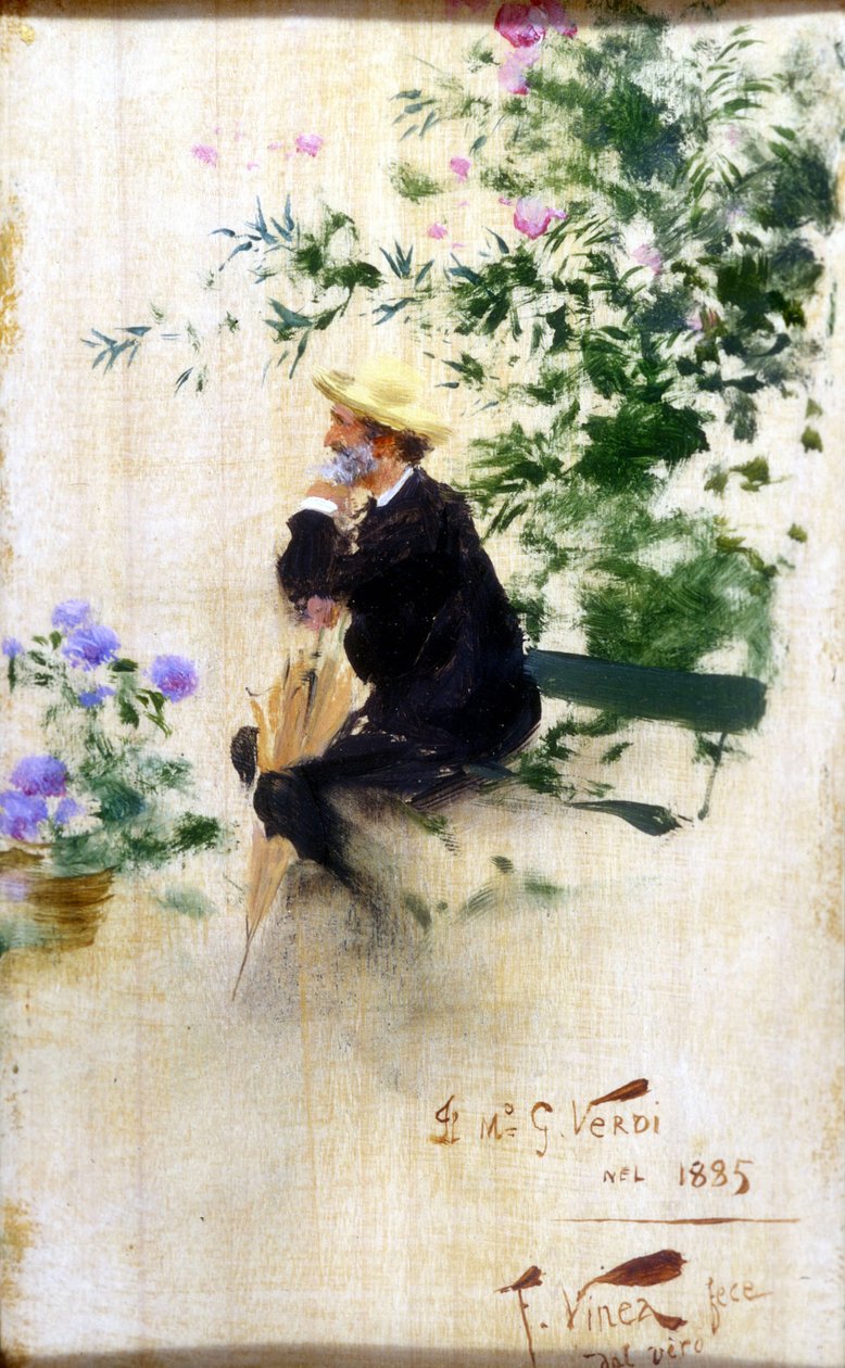 Ritratto di Giuseppe Verdi di Vinea Francesco (1845-1902). 1885. Museo della Scala, Milano da Francesco Vinea