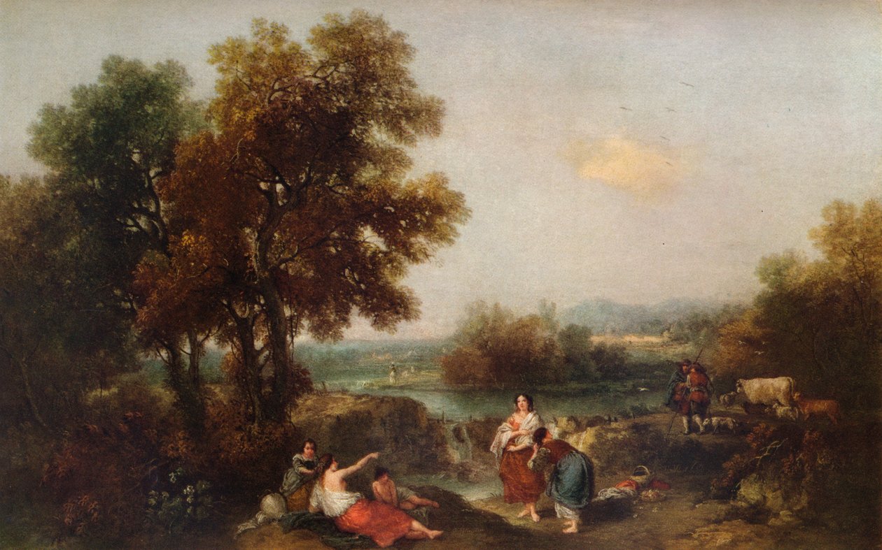 Paesaggio con figure, XVIII secolo, 1915 da Francesco Zuccarelli