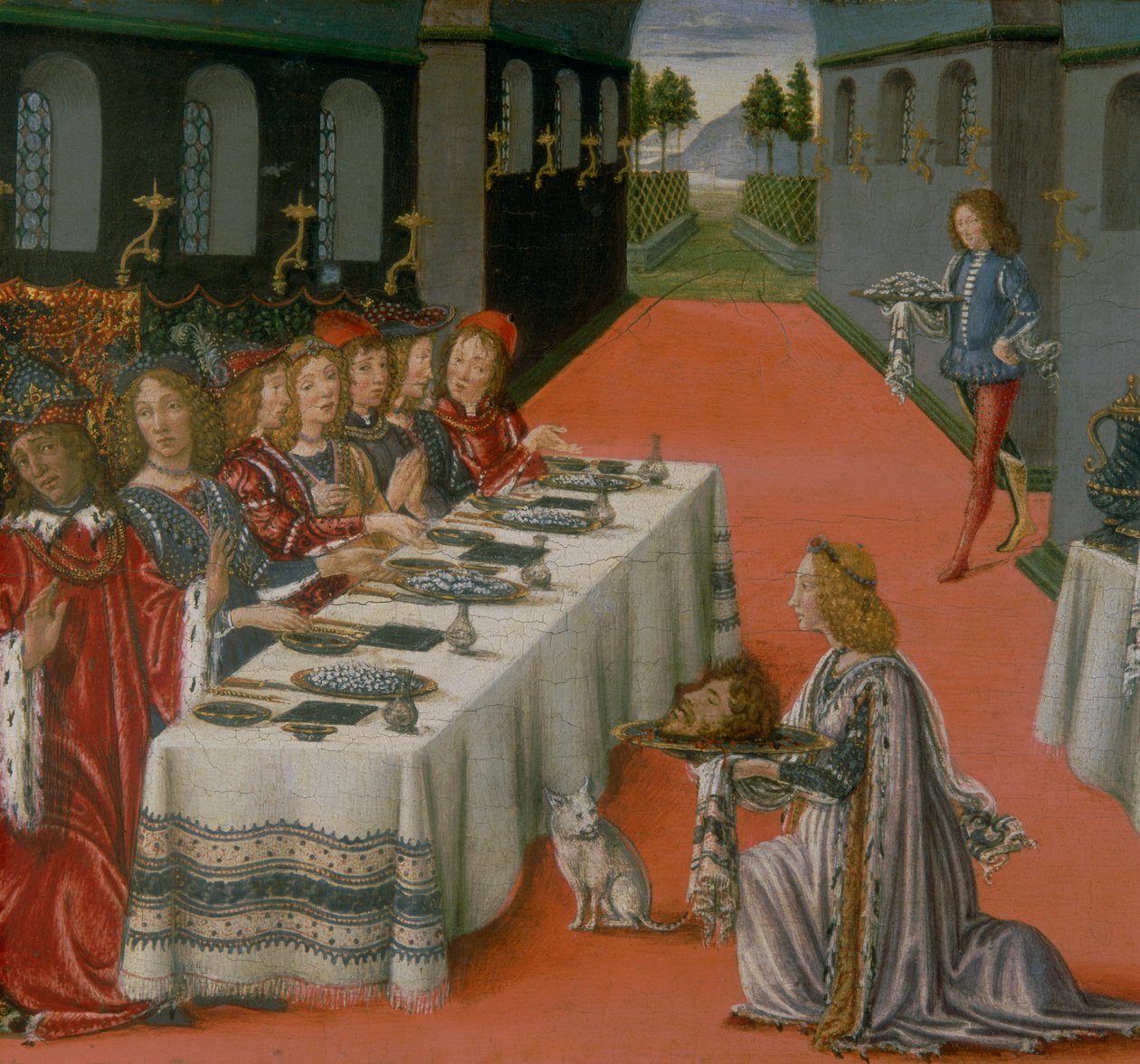 Il banchetto di Erode. Episodio dalla predella del Tabernacolo del Santissimo Sacramento da Francesco and Raffaello 1477 c.1520 Botticini