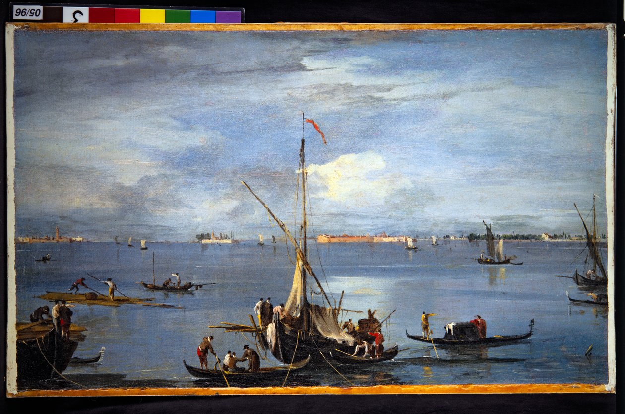 Veduta nella laguna veneziana da Francesco and/or Gian Antonio (1699 1761) Guardi