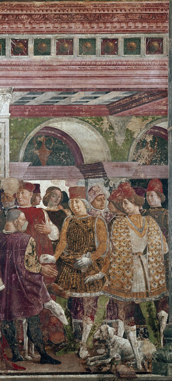 Allegoria di aprile, dettaglio con Borso d