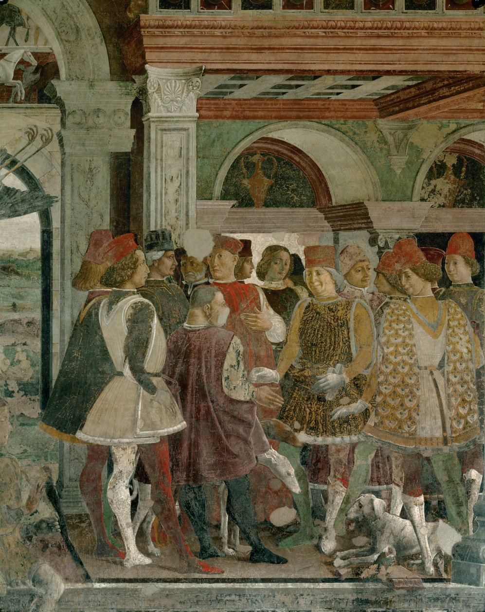 Sala dei Mesi: Aprile (affresco) da Francesco del & Roberti Ercole de