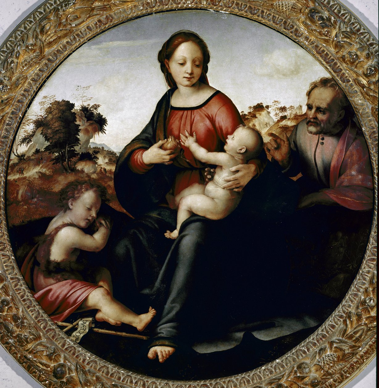 Sacra Famiglia con il piccolo San Giovanni Battista da Francesco di Cristofano Franciabigio