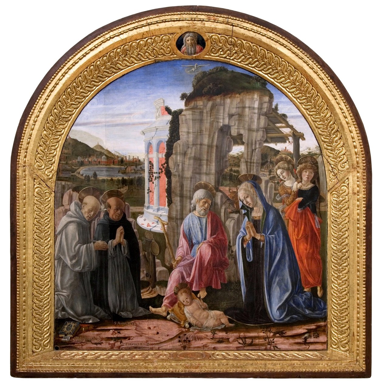 Natività
















 con San Bernardo e Tommaso d
