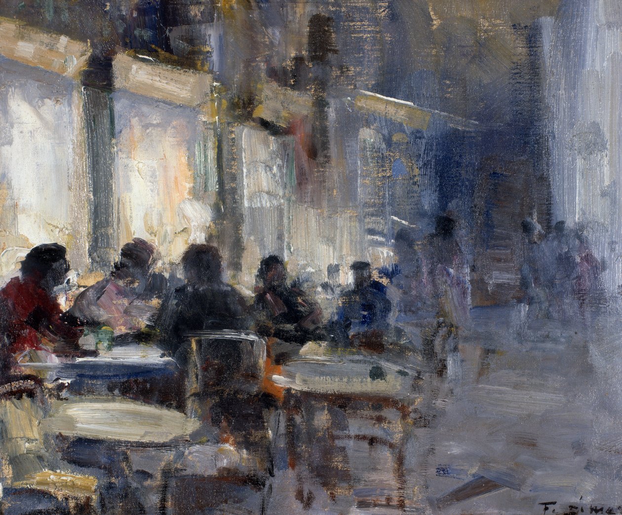 Caffè Schmidt di notte, di Francesco di Marino (1892-1954) da Francesco di Marino