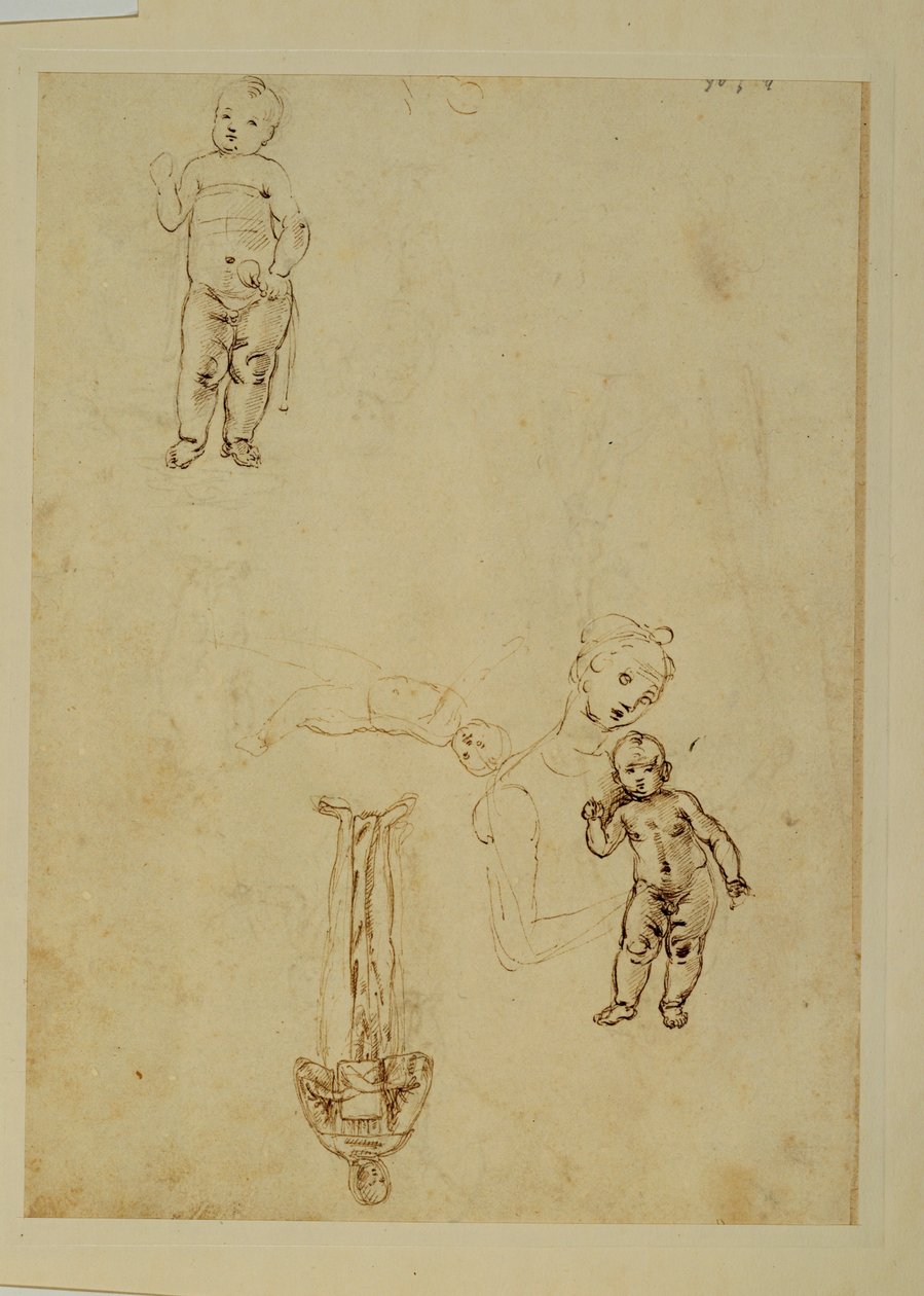 La Vergine e Gesù bambino; due bambini ... da Francesco di Simone (attr. to)