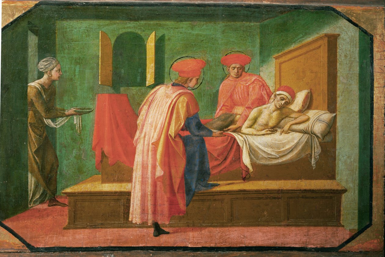 San Cosma e San Damiano curano un malato ... da Francesco di Stefano Pesellino