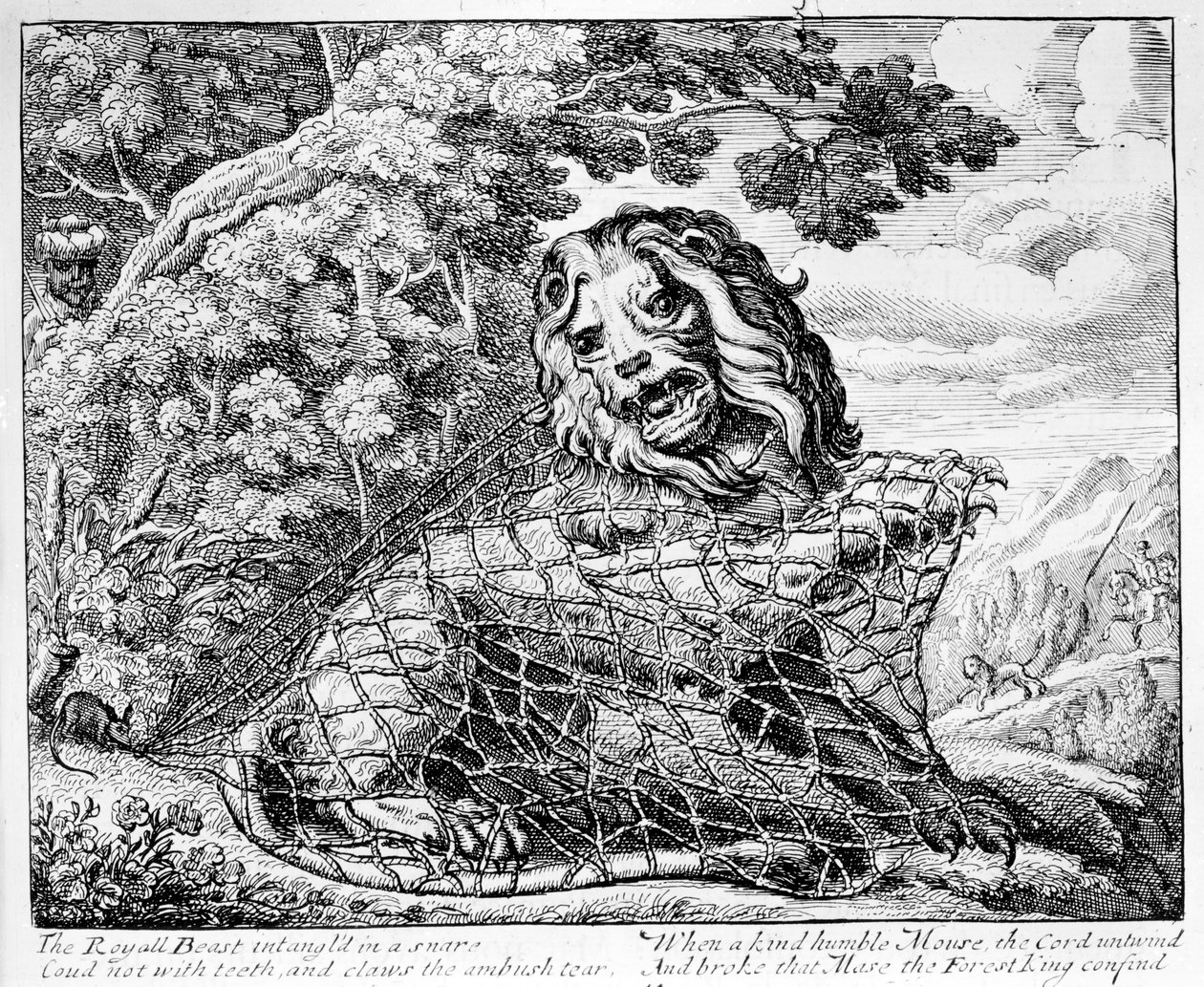 Il leone e il topo, illustrazione per 