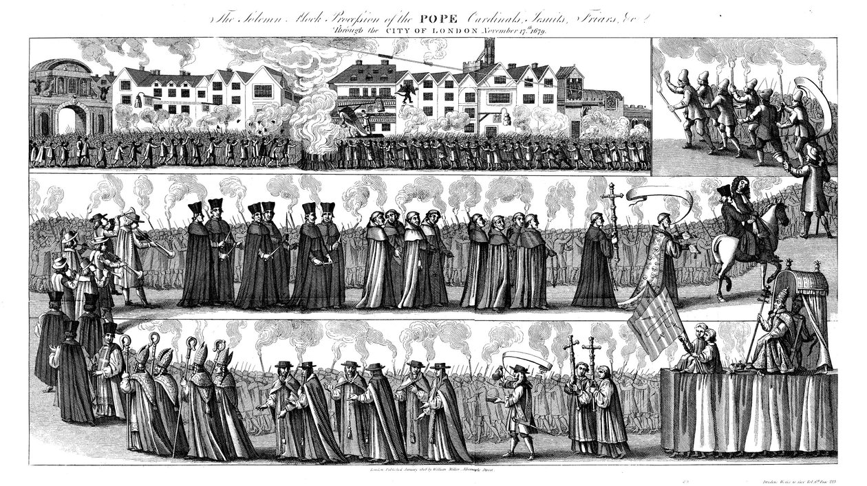 La solenne processione burlesca del Papa da Francis Barlow