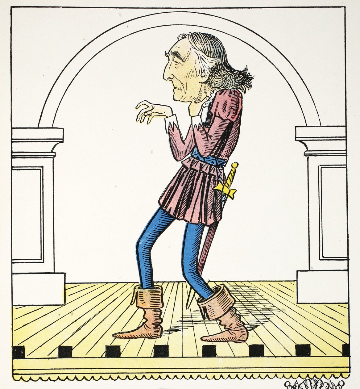 I Art, illustrazione da The Struwwelpeter Alphabet, versi di Harold Begbie da Francis Carruthers Gould