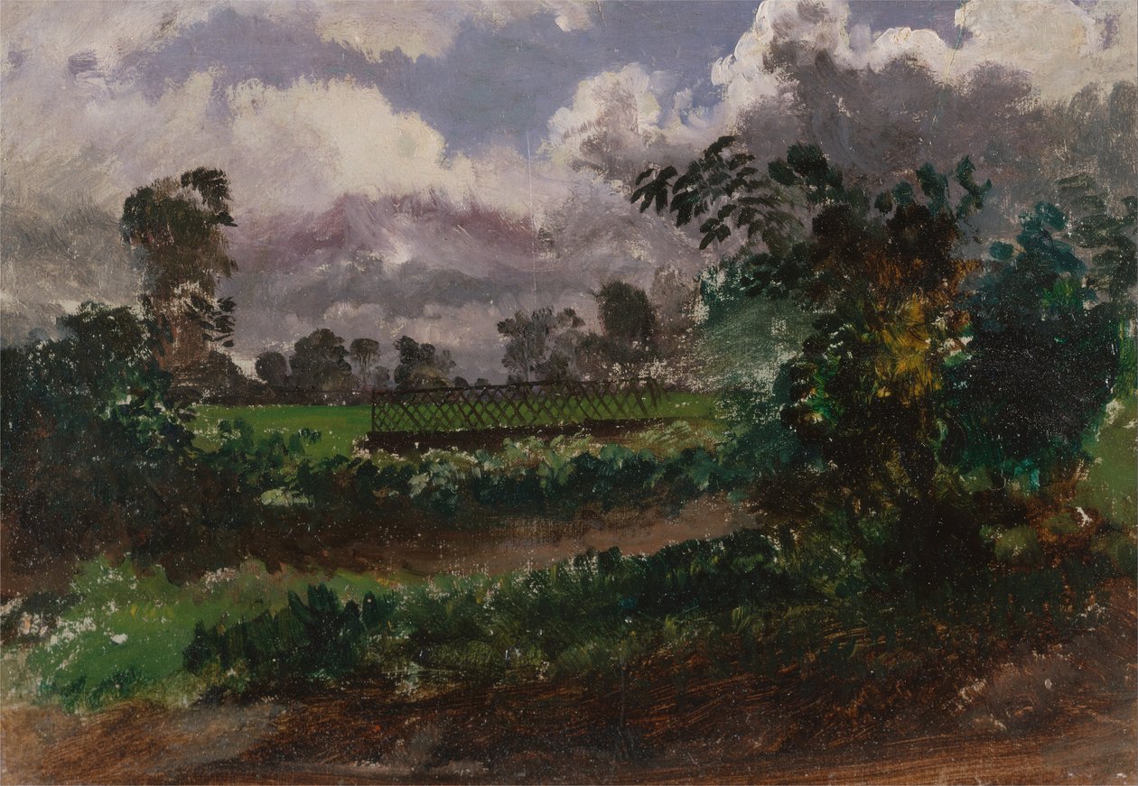 Vista attraverso il giardino dell