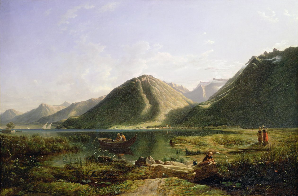 Fine del Lago di Ginevra, 1835 da Francis Danby