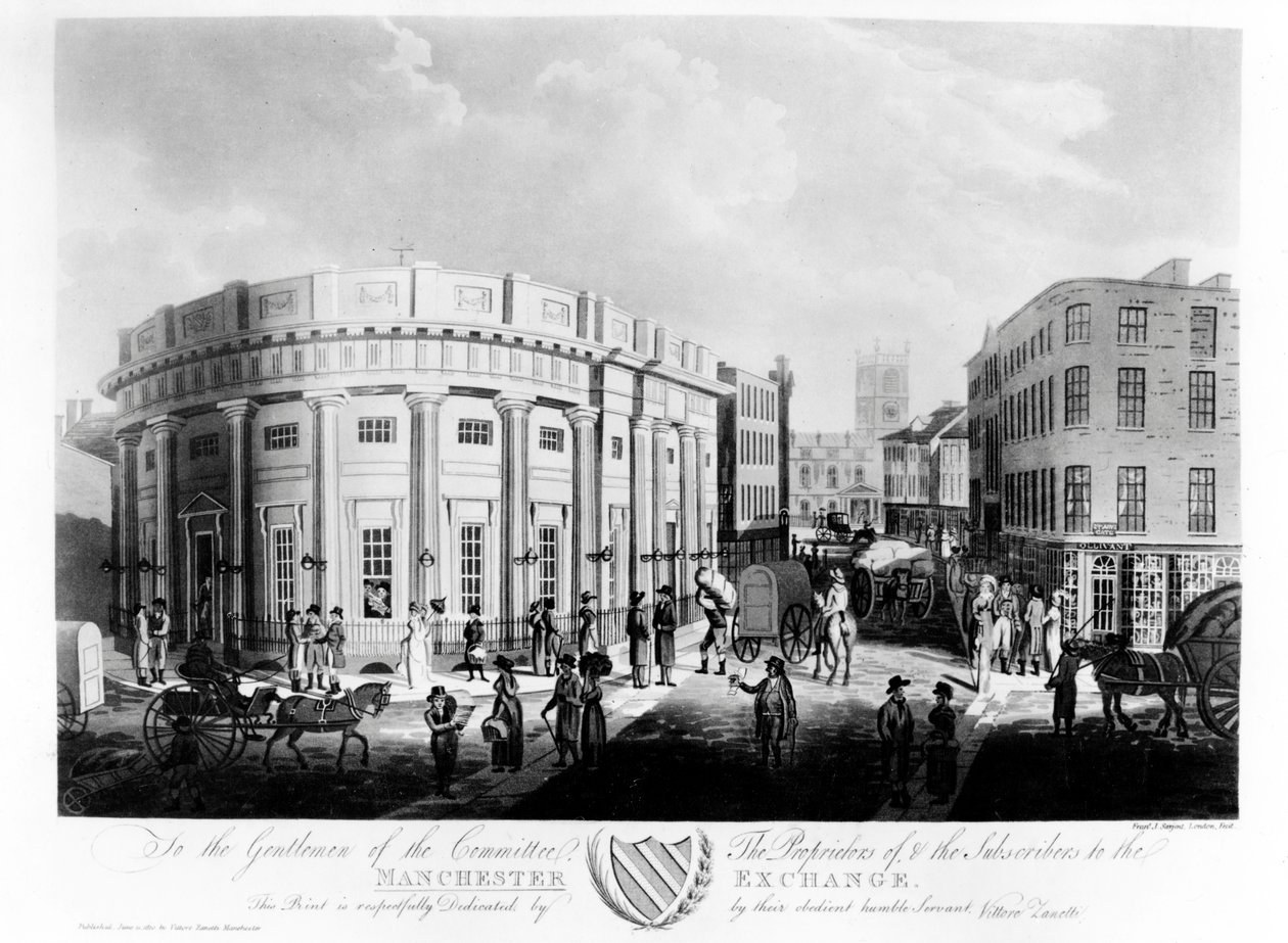 La Borsa di Manchester, 1810 da Francis James Sarjent