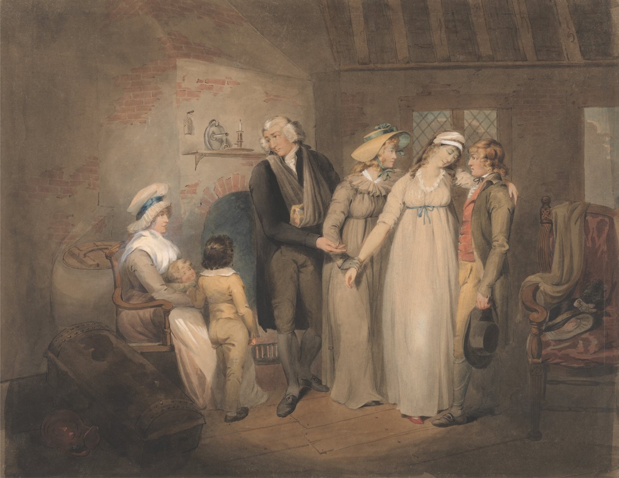Olivia ritorna dalla sua famiglia da Francis Wheatley
