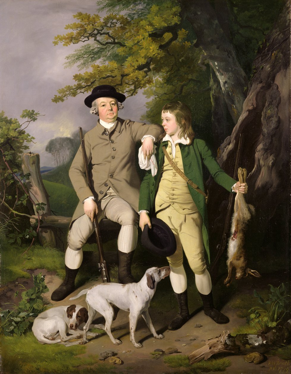 Ritratto di uno sportivo con suo figlio, 1779 da Francis Wheatley