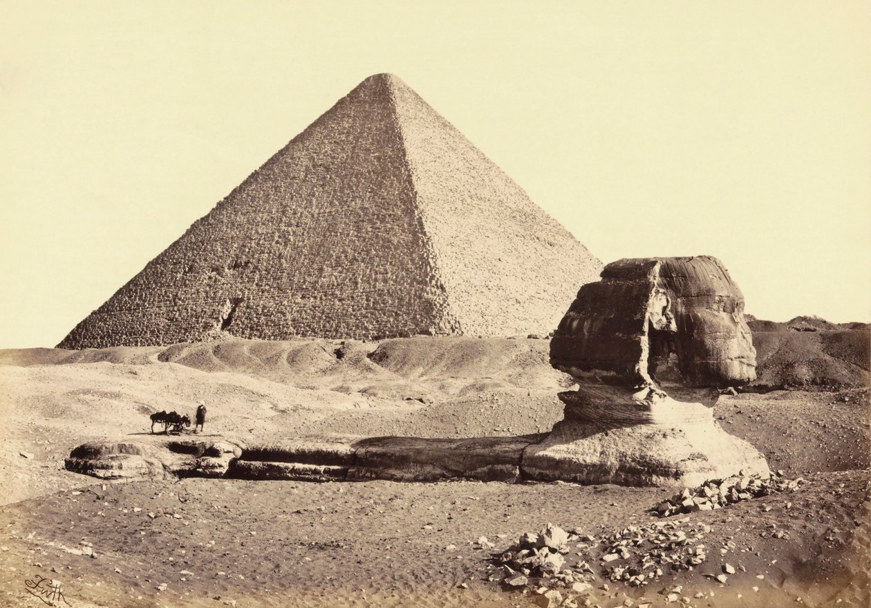 Grande Piramide di Giza e Sfinge, Egitto. XIX secolo. da Francis (after) Frith