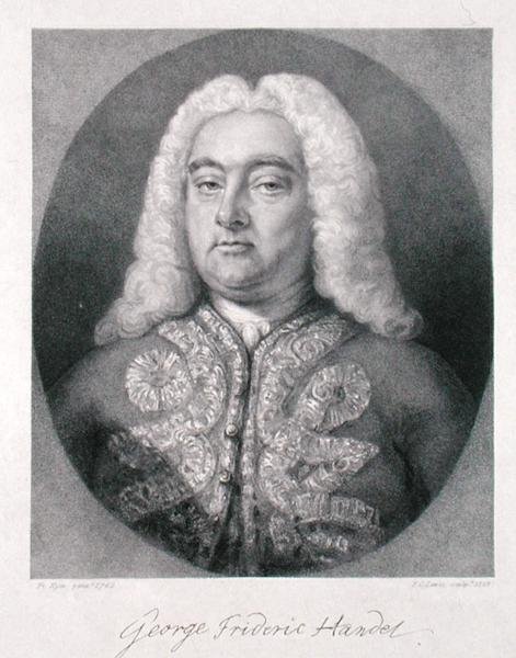 George Frederick Handel (1685-1759) inciso da Frederick Christian Lewis I (1779-1856) 1828 da Francis (after) Kyte