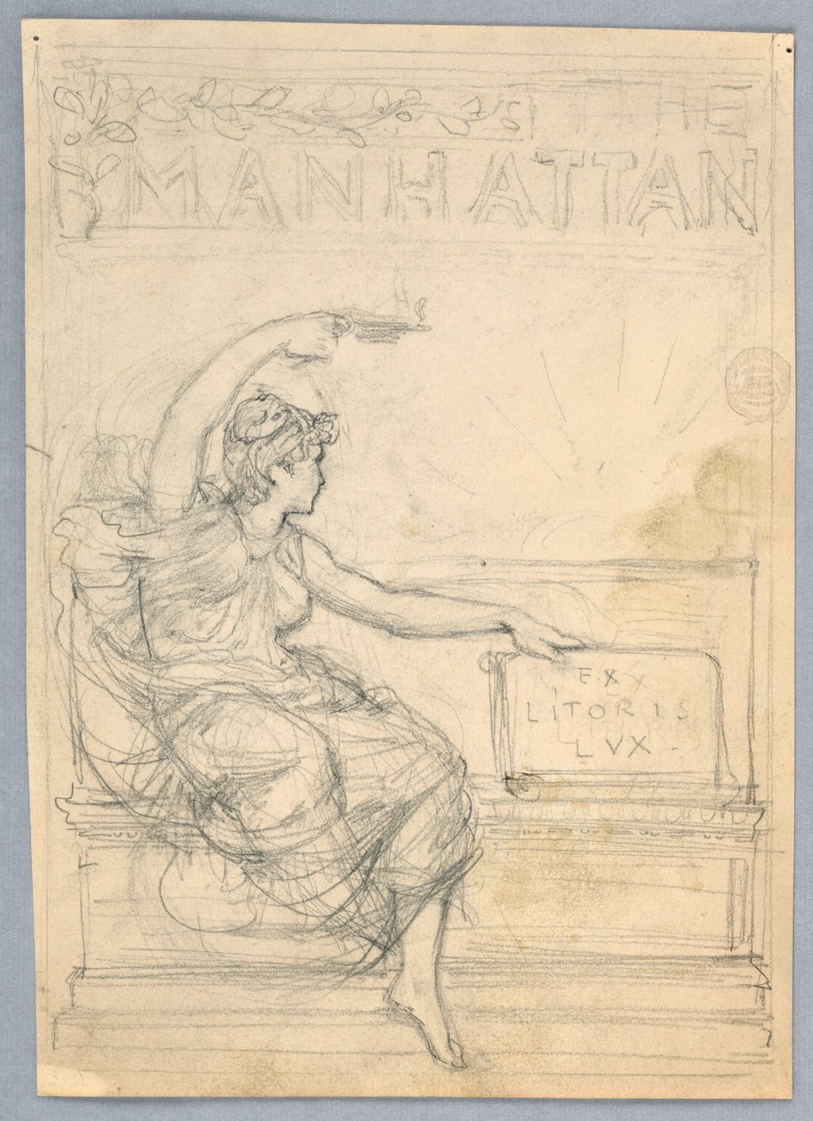 Progetto per la Copertina del Manhattan Illustrated Monthly Magazine da Francis Augustus Lathrop