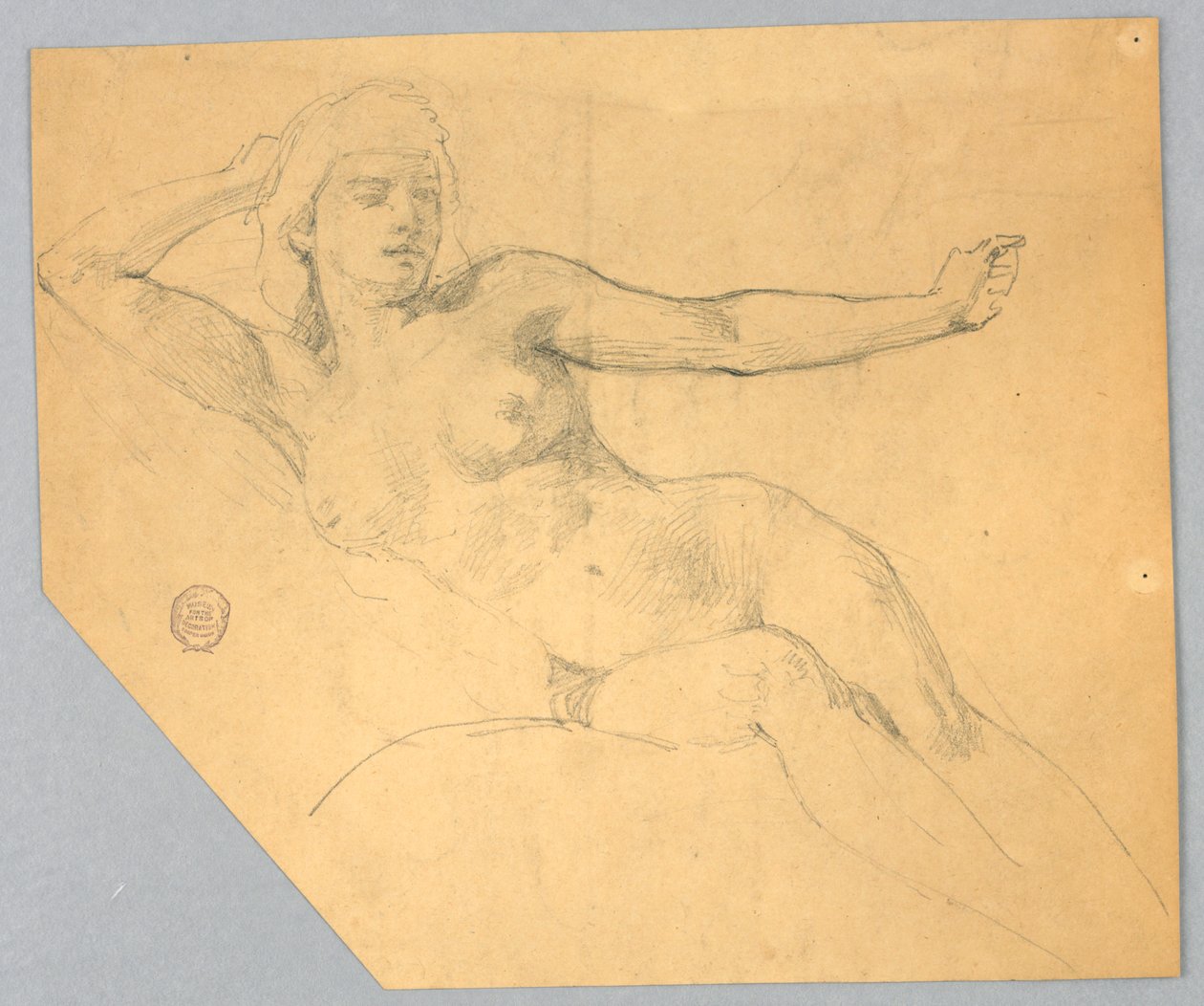 Schizzo di un nudo femminile da Francis Augustus Lathrop